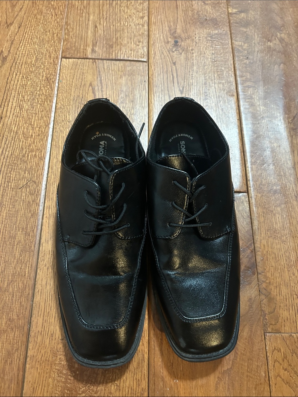 Sonoma Black Boys' Dress Lace-Up Shoes